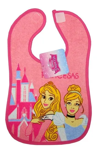 Babero Grande Con Velcro Princesas Disney Original Y Oficial