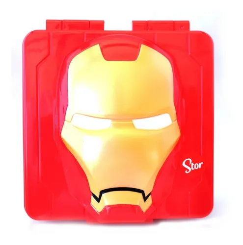 Vianda Lonchera Infantil Con Forma Ironman 12x12x6cm Oficial