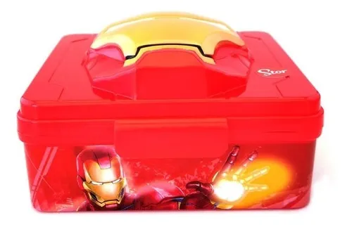 Vianda Lonchera Infantil Con Forma Ironman 12x12x6cm Oficial