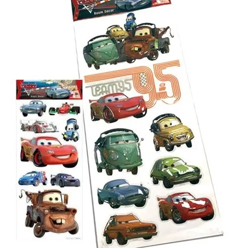 Plancha Stickers Para Pared 3d Disney Cars Original