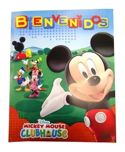 Afiche Cumpleaños Mickey 50 X 40 Cm Cotillón Oficial