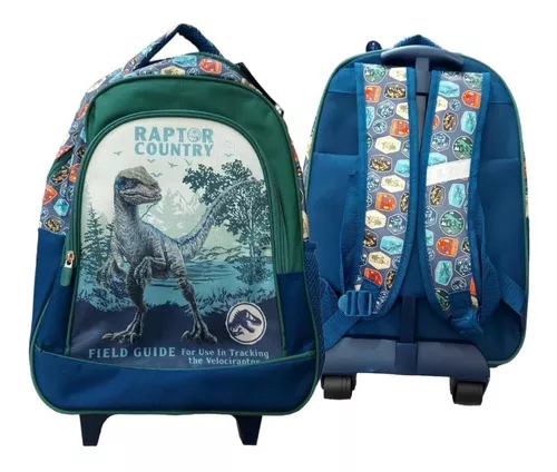 Mochila Infantil Jurassic World 40x30x14 + Ruedas / Carro