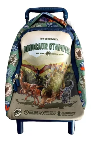 Mochila Infantil Jurassic World Neopreno 27x21x12 + Ruedas