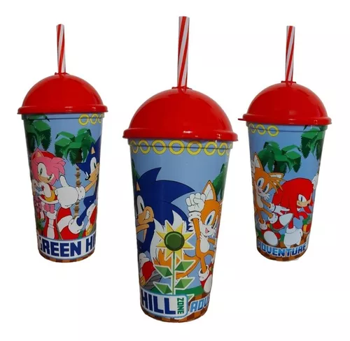 Vaso / Botella Plástico Milkshake + Pajita Sonic 500 Ml