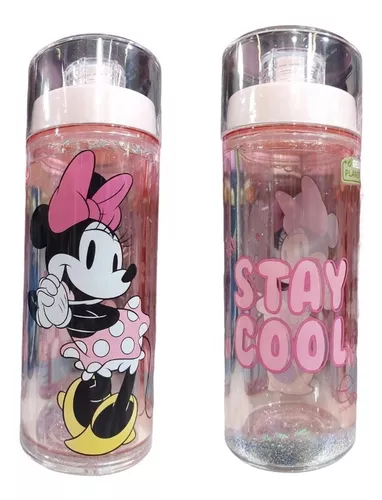 Botella Plástico Fancy Doble Brillantina 370 Ml Minnie Mouse