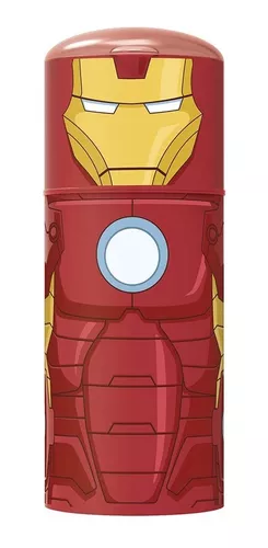 Botella De Plástico 350 Ml Sipper Ironman Avengers Pajita