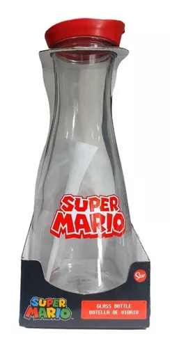 Jarra /botella Vidrio Carafe 900 Ml Super Mario Original