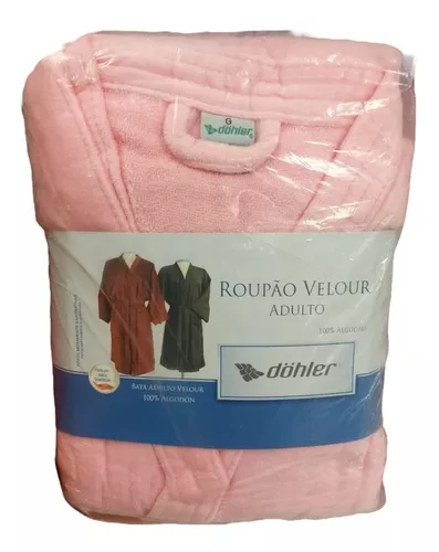 Bata Baño Hotel Döhler Velour Cálida Suave Y Absorbente