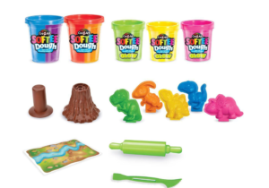 Kit Masas de Dinosaurios para Modelar Neón Softee Dough Lexibook